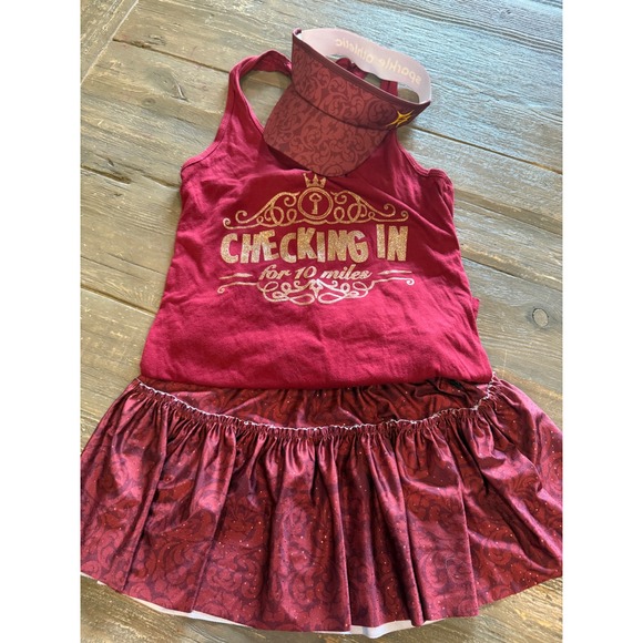 Sparkle Athletic Running Costume Set Visor and Skirt XS Tower of Terror - Picture 1 of 2